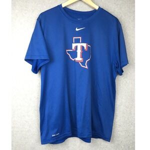 Nike Texas Rangers Dri Fit T Shirt Blue Athletic Cut XL